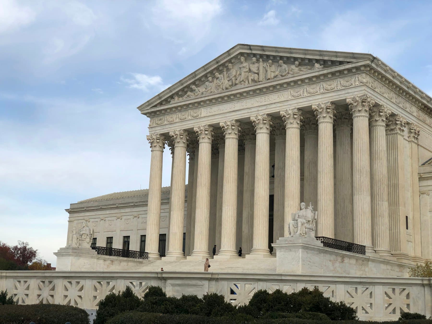 Monumental public building with classical columns